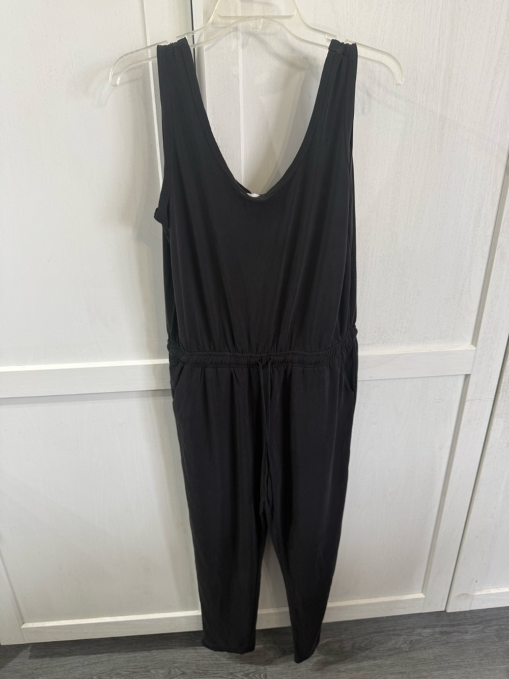 Lush Black Sleeveless V-Neck Jumpsuit